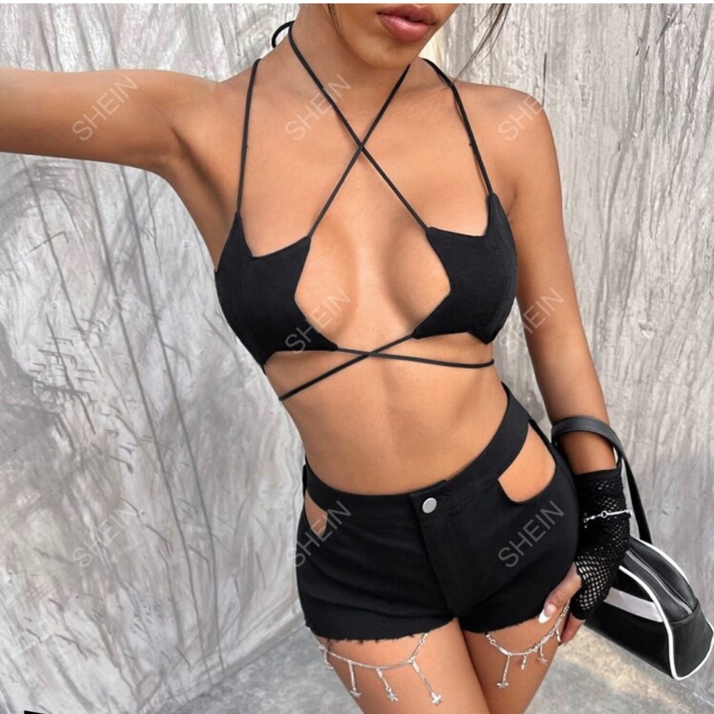SHEIN star crop top